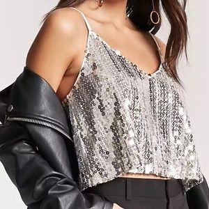 Forever 21 | Geo Sequin Crop Cami